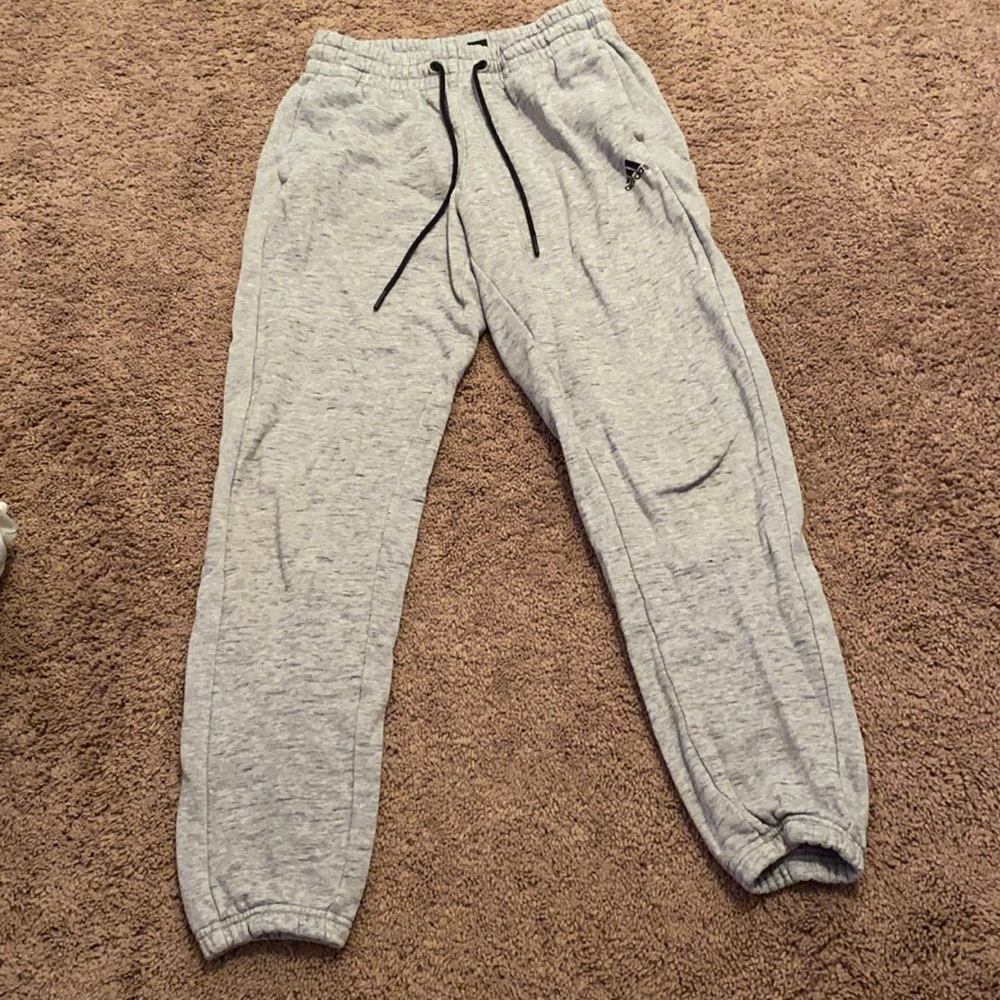 Gray Adidas sweatpants